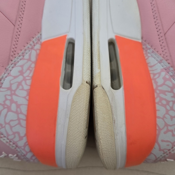 Air Jordan Womens Retro 3 Pink White Leather Sneakers Shoes CK9246-600 Size 8.5 - Picture 8 of 15